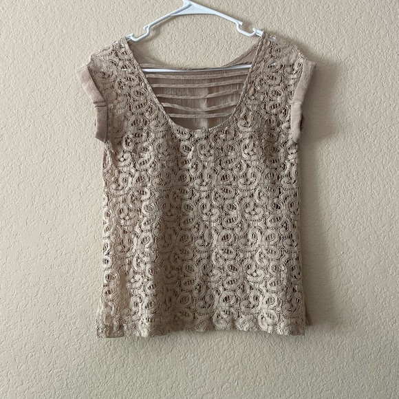 Women Beige Blouse - Picture 3 of 4